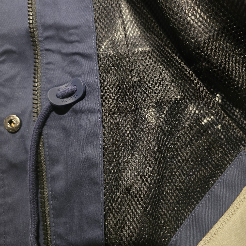 Hunter Ladies Water Resistance Cotton Smock Rain Jacket Navy Blue Medium NWT - Picture 7 of 7